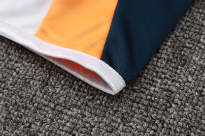 2024-25 Real Madrid White Training Suit Kit Long zipper S-2XL