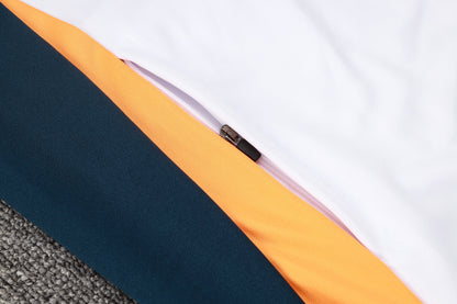 2024-25 Real Madrid White Training Suit Kit Long zipper S-2XL