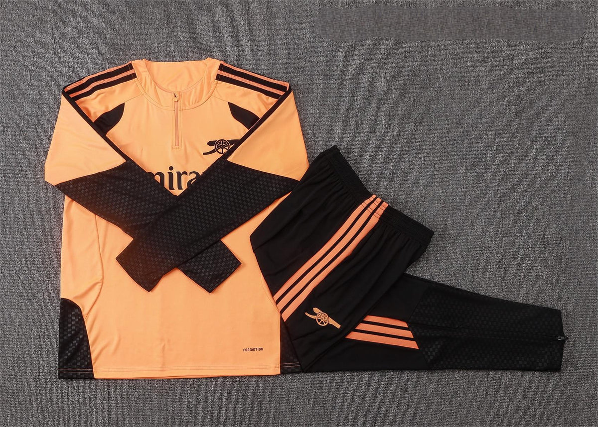 2026-27 Arsenal Orange Half Zip Training Suit Adults Or Children