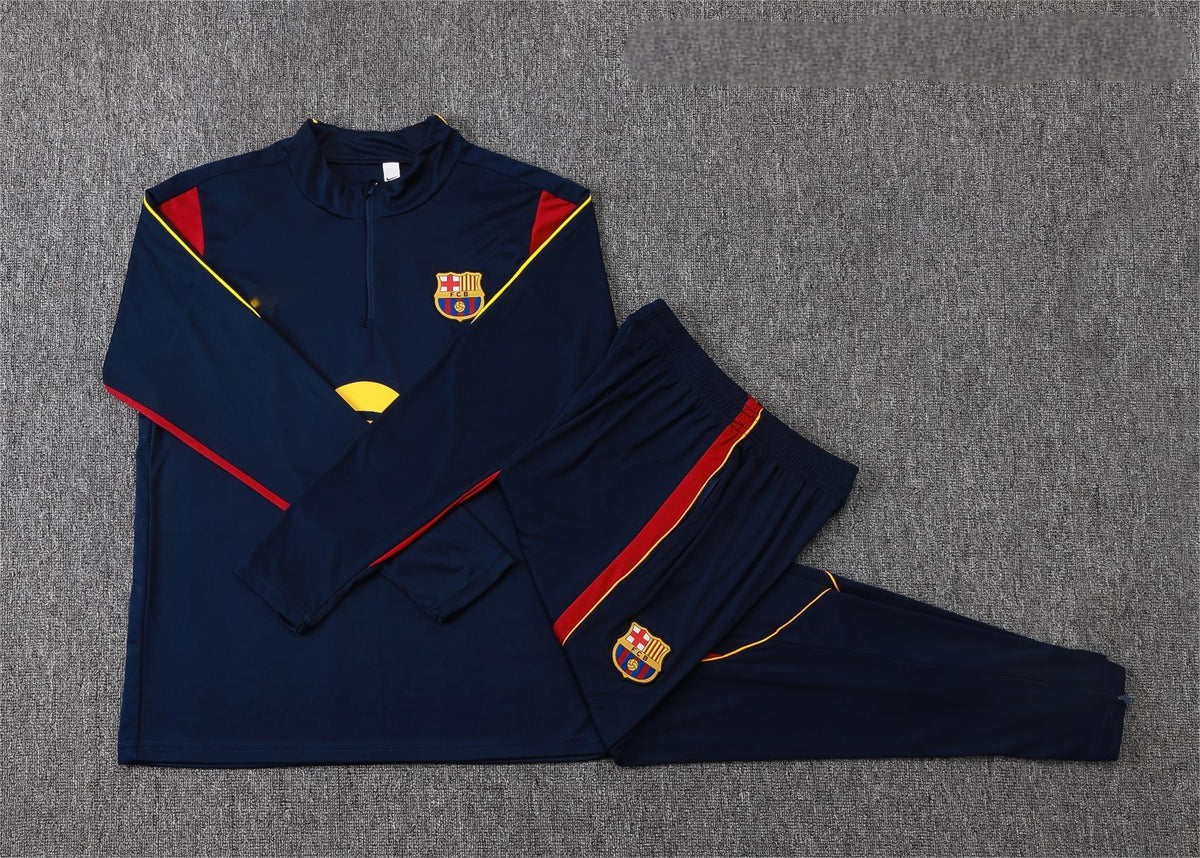 2026-27 Barcelona Blue Half Zip Training Suit Adults Or Children