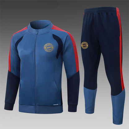 2026-27 Bayern Munich Blue Full Zip Training Suit Adults Or Children