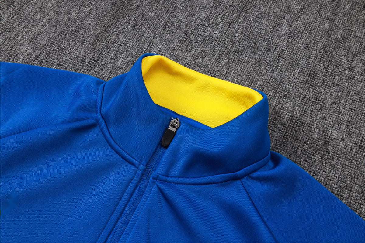 2026 Brazil Color Blue Full Zip Training Suit Adults Or Children