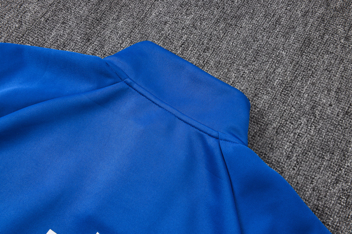 2026 Brazil Color Blue Full Zip Training Suit Adults Or Children