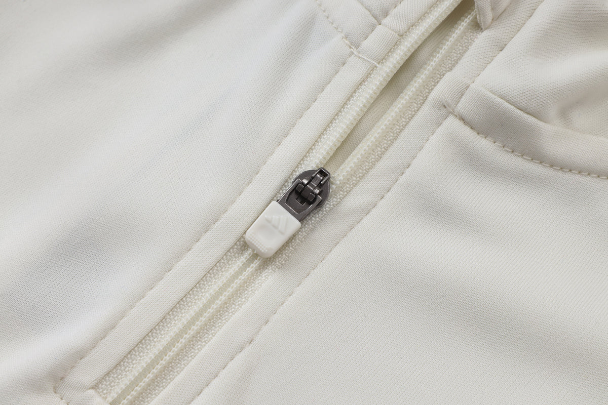 2026-27 Real Madrid Beige Half Zip Training Suit Adults Or Children