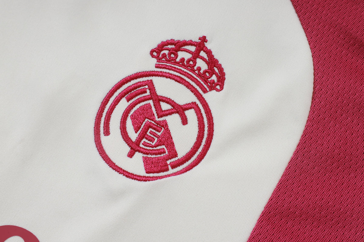 2026-27 Real Madrid Beige Half Zip Training Suit Adults Or Children