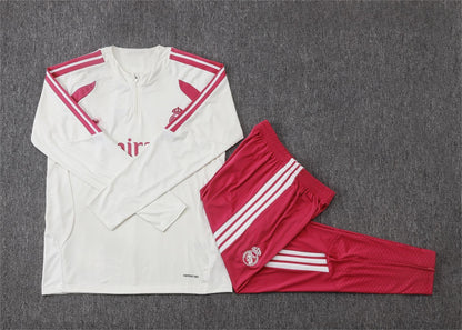 2026-27 Real Madrid Beige Half Zip Training Suit Adults Or Children