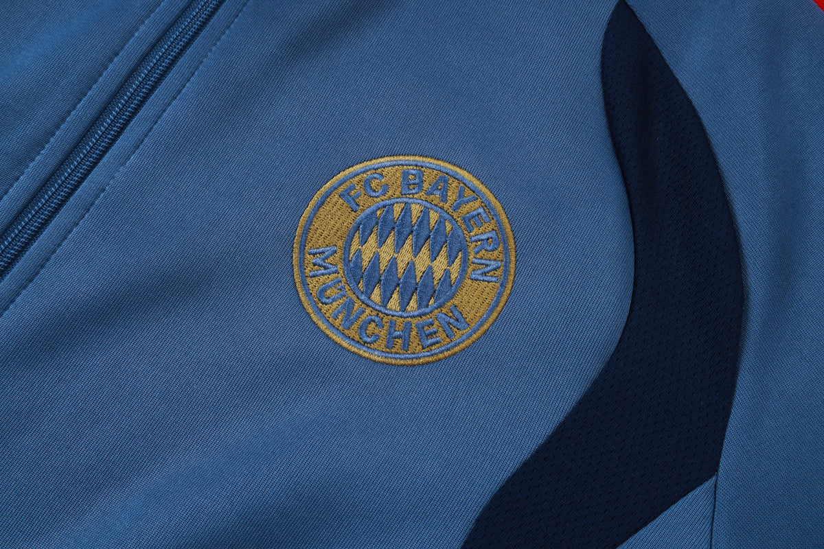 2026-27 Bayern Munich Blue Full Zip Training Suit Adults Or Children