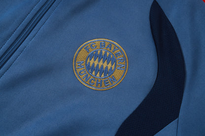2026-27 Bayern Munich Blue Full Zip Training Suit Adults Or Children