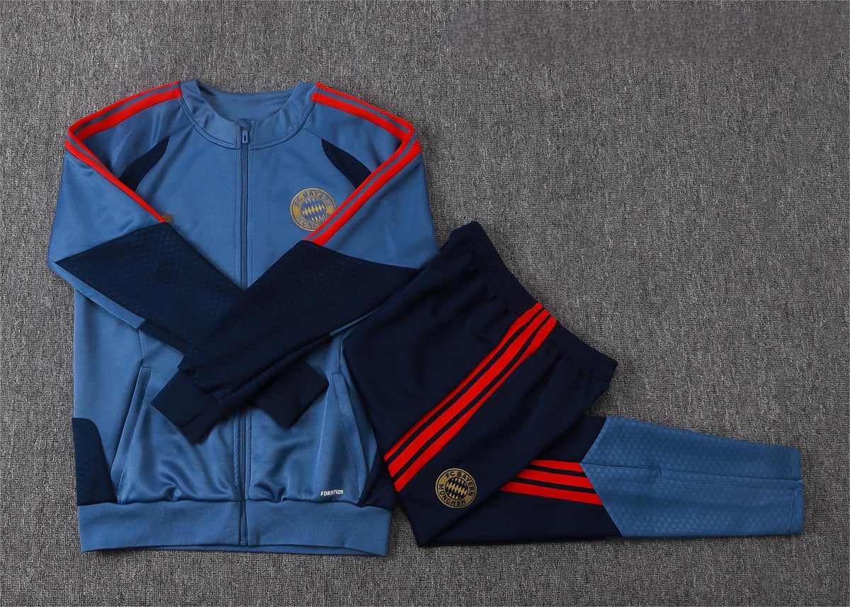 2026-27 Bayern Munich Blue Full Zip Training Suit Adults Or Children
