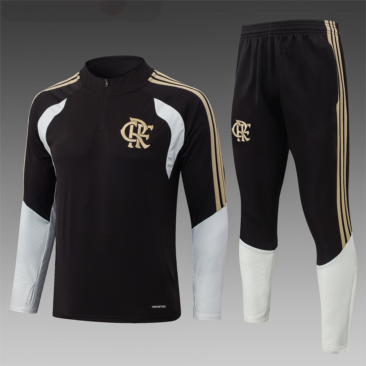 2026-27 Flamengo Deep Brown Half Zip Training Suit Adults Or Children