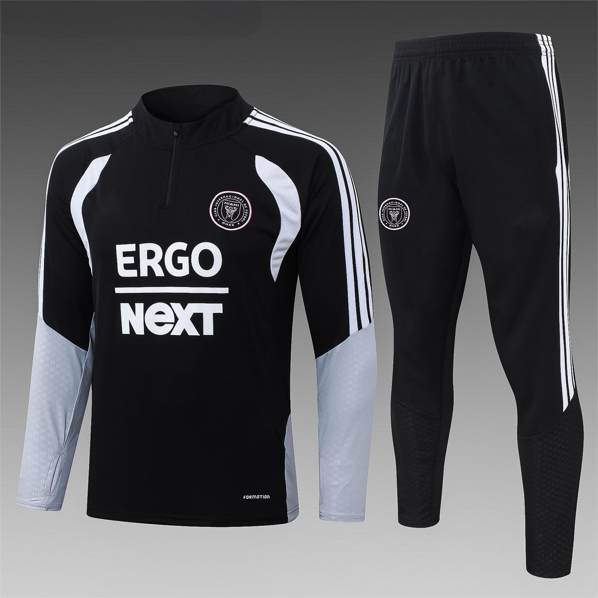 2026-27 Miami Black Half Zip Training Suit Adults Or Children