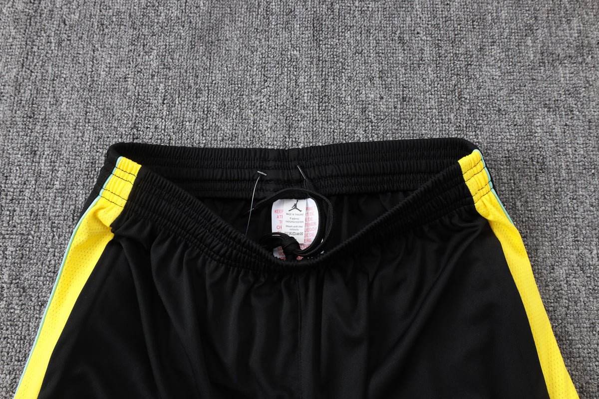 2026 Brazil Black Yellow Half Zip Training Suit Adults Or Children
