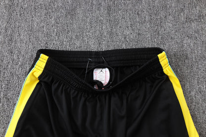2026 Brazil Black Yellow Half Zip Training Suit Adults Or Children