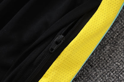 2026 Brazil Black Yellow Half Zip Training Suit Adults Or Children