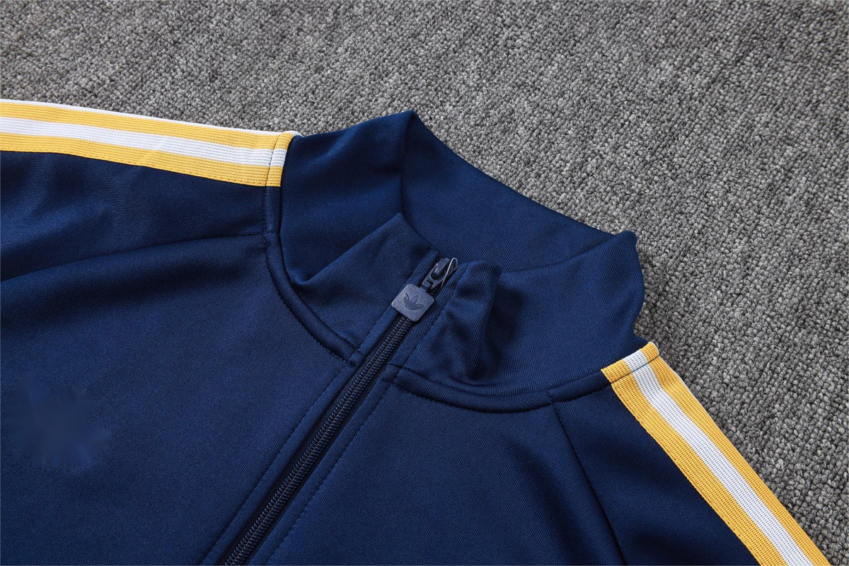 2026-27 Real Madrid Dark Blue Full Zip Training Suit Adults Or Children