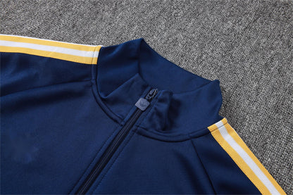 2026-27 Real Madrid Dark Blue Full Zip Training Suit Adults Or Children