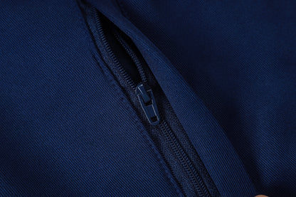 2026-27 Real Madrid Dark Blue Full Zip Training Suit Adults Or Children