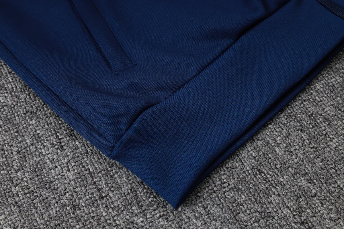 2026-27 Real Madrid Dark Blue Full Zip Training Suit Adults Or Children