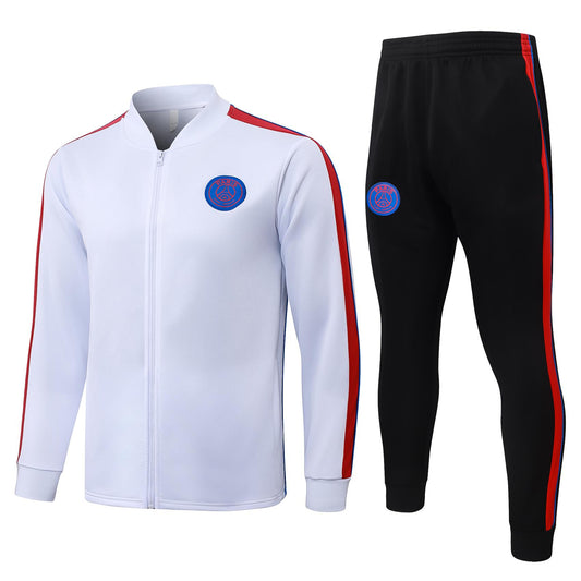 2026-27 Paris White Red Full Zip Training Suit Adults Or Children