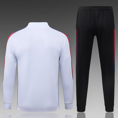 2026-27 Paris White Red Full Zip Training Suit Adults Or Children