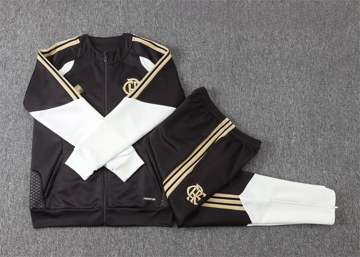 2026-27 Flamengo Deep Brown Full Zip Training Suit Adults Or Children