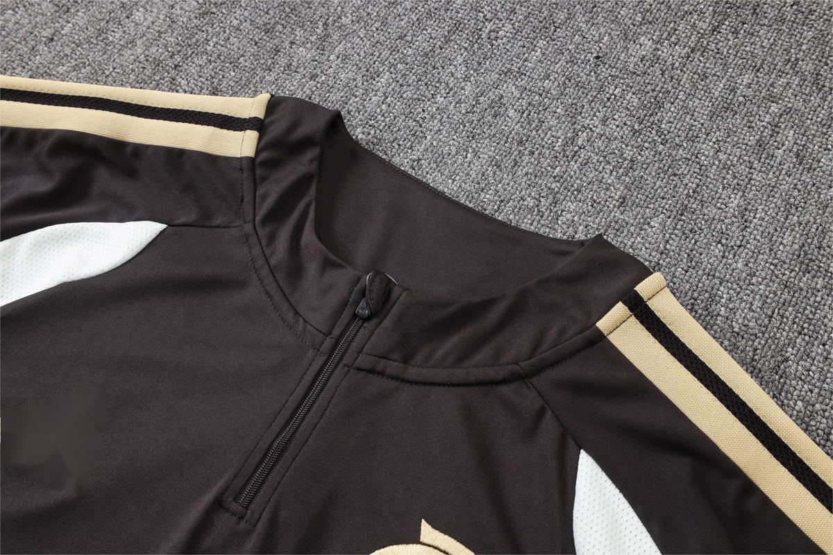 2026-27 Flamengo Deep Brown Half Zip Training Suit Adults Or Children