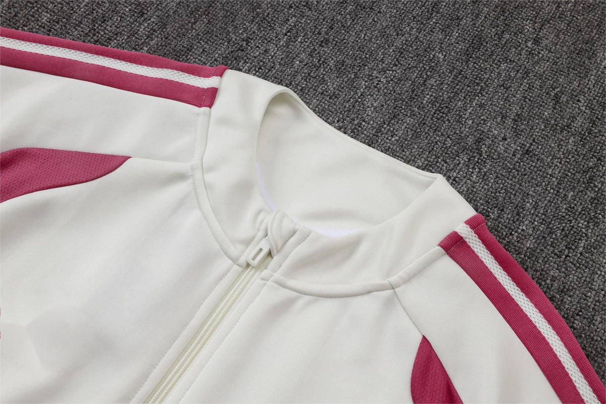 2026-27 Real Madrid Beige Full Zip Training Suit Adults Or Children