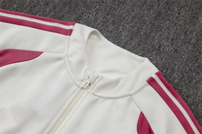 2026-27 Real Madrid Beige Full Zip Training Suit Adults Or Children