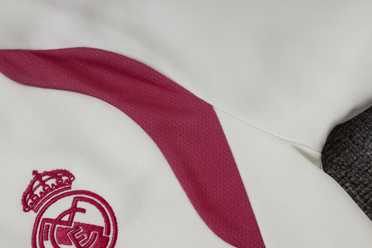 2026-27 Real Madrid Beige Full Zip Training Suit Adults Or Children