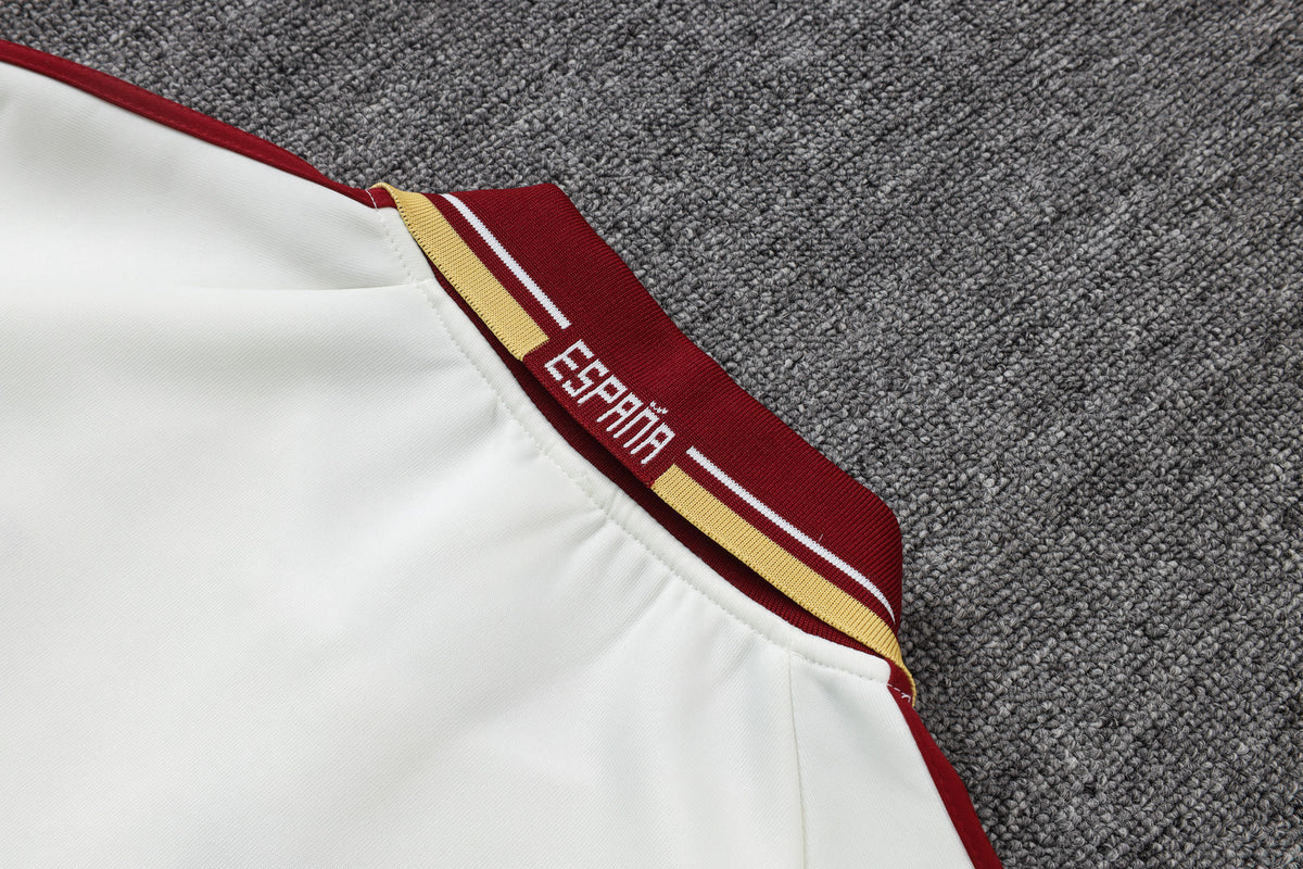 2026 Spain Beige Full Zip Training Suit Adults Or Children