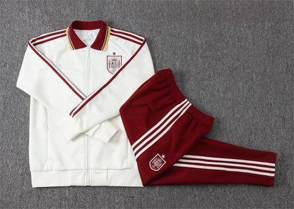 2026 Spain Beige Full Zip Training Suit Adults Or Children