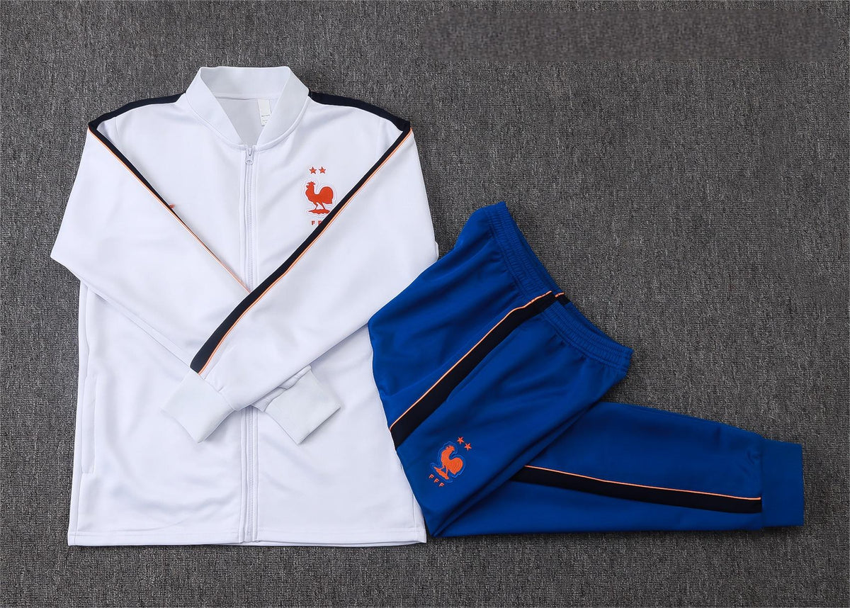 2026 France White Full Zip Training Suit Adults Or Children