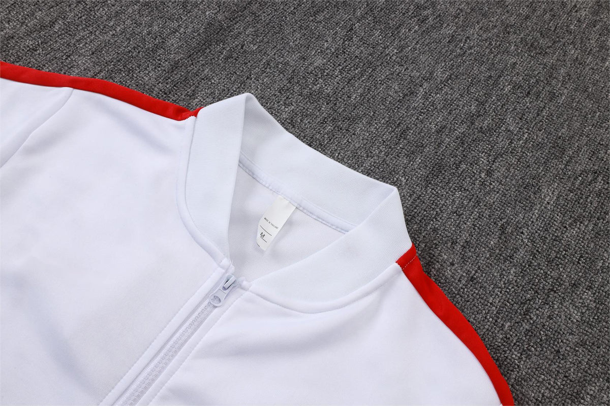 2026-27 Paris White Red Full Zip Training Suit Adults Or Children