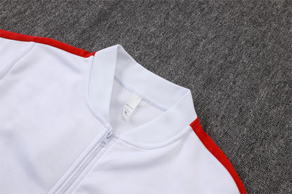 2026-27 Paris White Red Full Zip Training Suit Adults Or Children