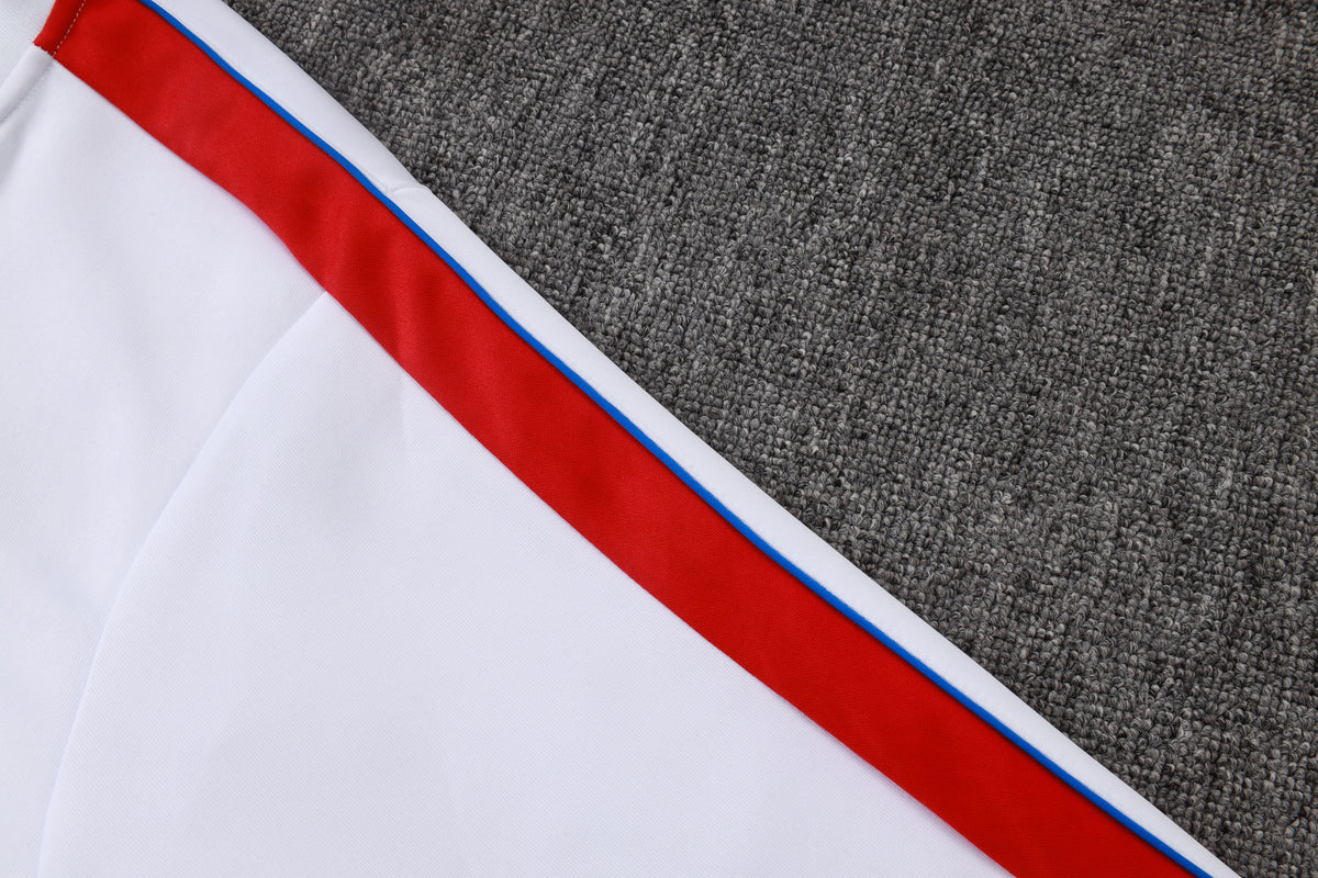 2026-27 Paris White Red Full Zip Training Suit Adults Or Children