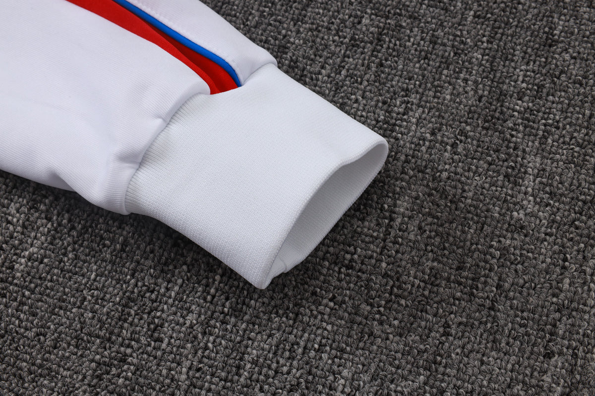 2026-27 Paris White Red Full Zip Training Suit Adults Or Children