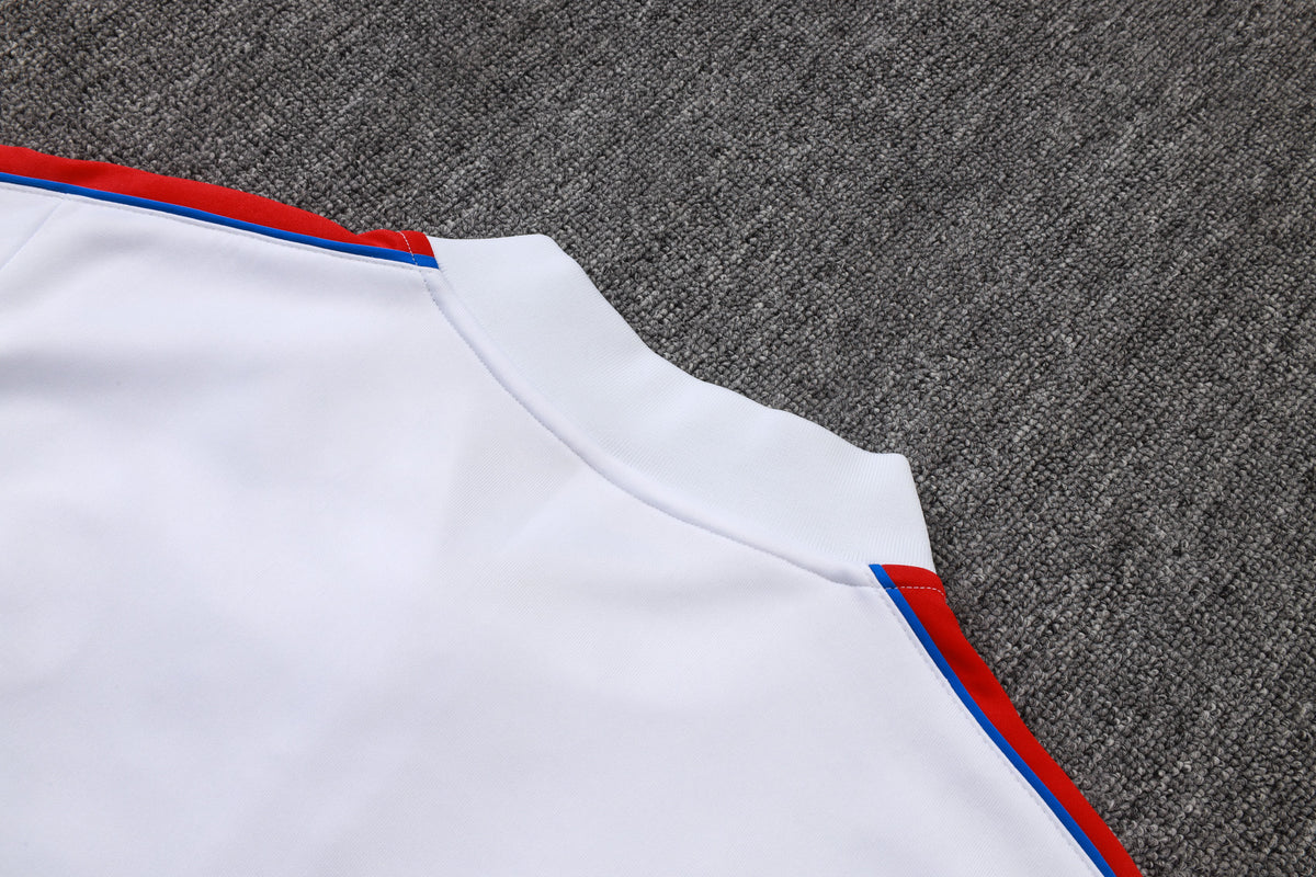 2026-27 Paris White Red Full Zip Training Suit Adults Or Children