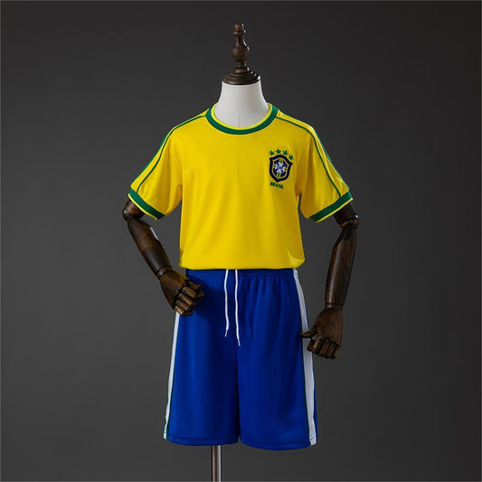 1998 Brazil Home Retro Kids SIZE 16-28