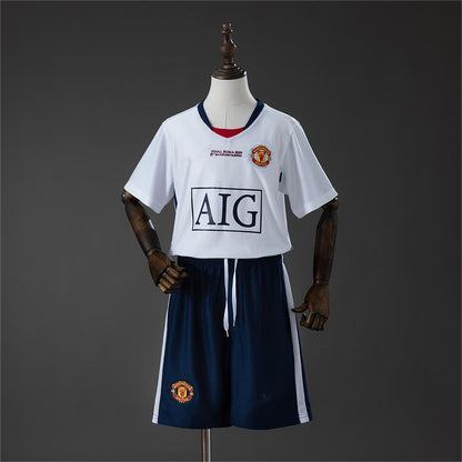 2008-09 Manchester United Away (UEFA Champions League) Retro Kids SIZE 16-28