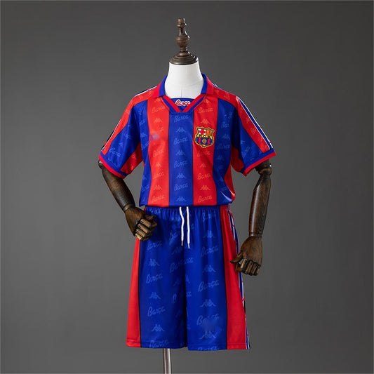 1996-97 Barcelona Home Retro Kids Size 16-28