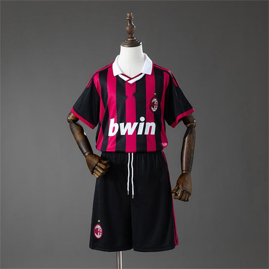 2009-10 AC Milan Home Retro Kids Size 16-28