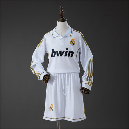 2011-12 Real Madrid Home Retro Long Sleeve Kids  Size 16-28