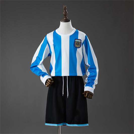 1998 Argentina Home Retro Long Sleeved Kids Size 16-28