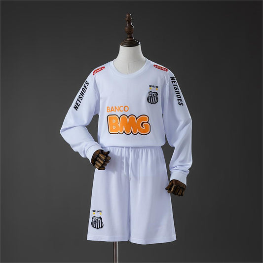 2012-13 Santos Home Retro Long Sleeve Kids Size 16-28
