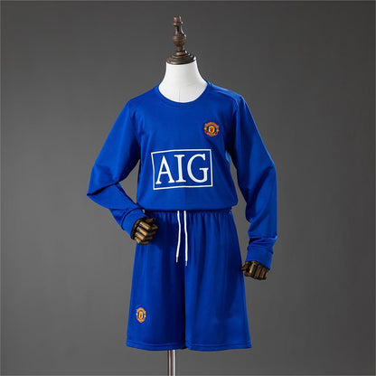 2008-09 Manchester United Third Away Retro Long Sleeve Kids Size 16-28