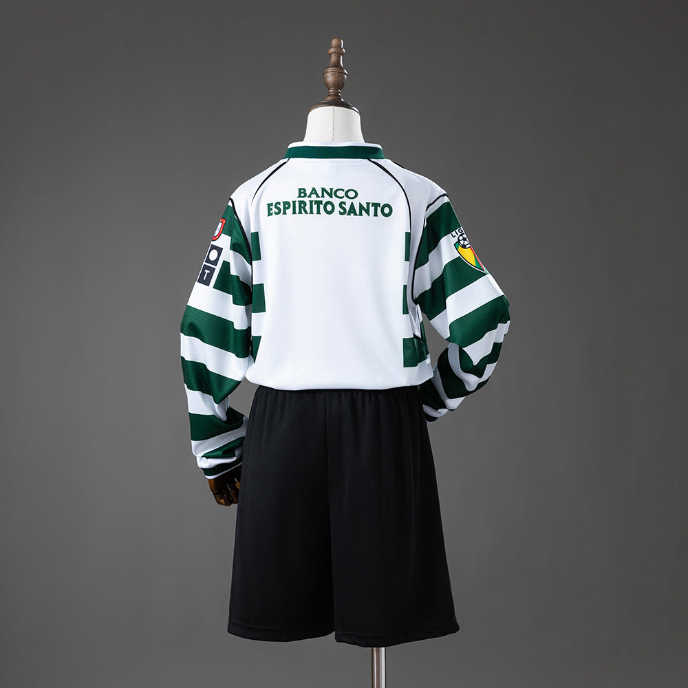 2001-02 Sporting CP Home Retro Long Sleeve Kids Size 16-28