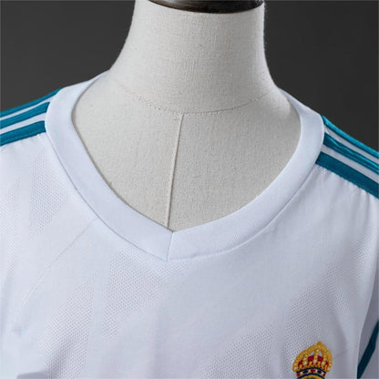 2017-18 Real Madrid Home Retro Long Sleeve Kids Size 16-28