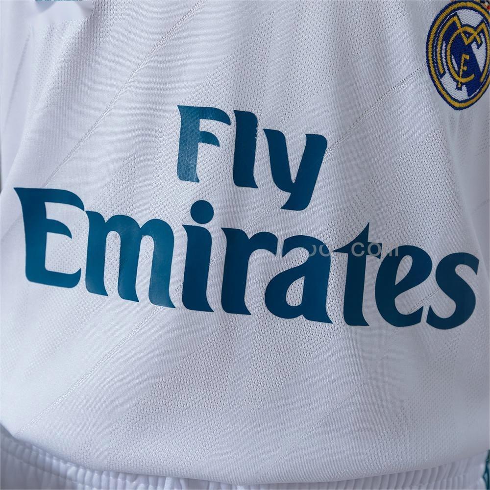 2017-18 Real Madrid Home Retro Long Sleeve Kids Size 16-28
