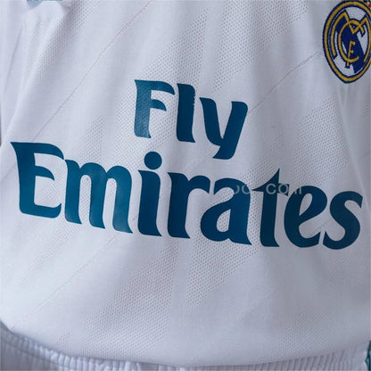 2017-18 Real Madrid Home Retro Long Sleeve Kids Size 16-28