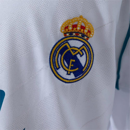 2017-18 Real Madrid Home Retro Long Sleeve Kids Size 16-28
